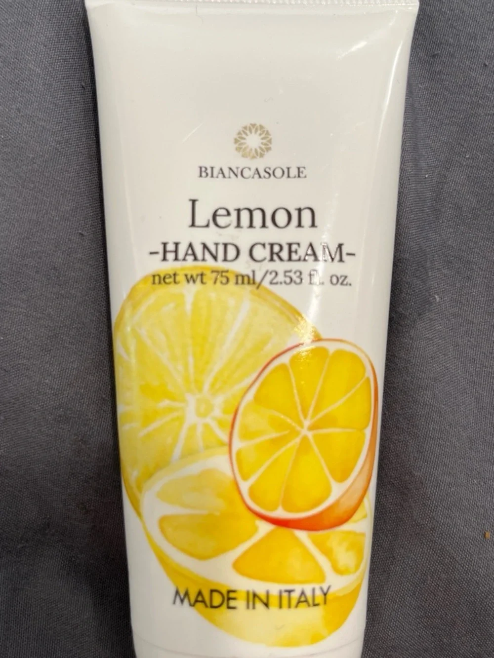 Biancasole Lemon Hand Cream — Nourishing Yellow Citrus Care
